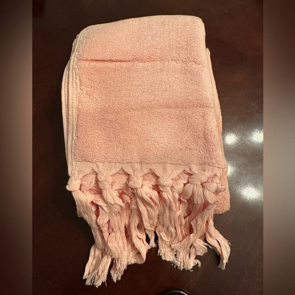 Pink Hand Towel Set of Two NWT